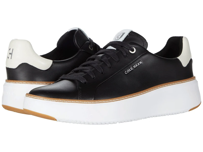 Cole Haan Women's Grandpro Topspin Sneaker, Black/Optc Wht/Cyber Yellow, 7.5 UK