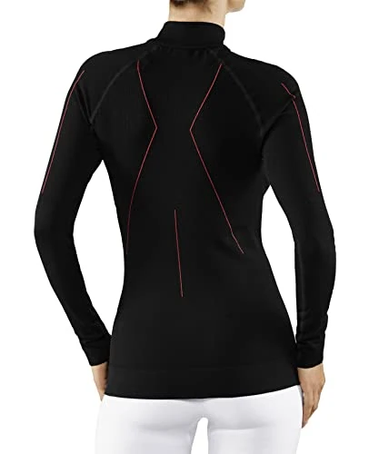 FALKE Women's Maximum Warm Base Layer Top, Breathable, Black (Black-Fuego 3018), XS (1 Piece)