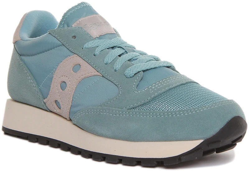 Saucony Jazz Original Vintage Womens Trainers, Blue Tan, 6