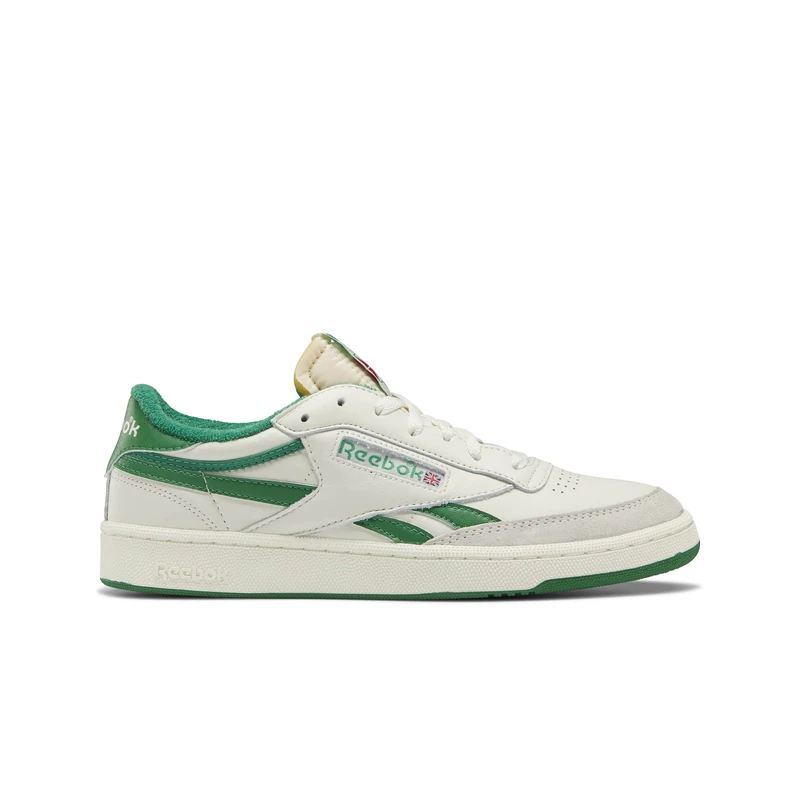Reebok Men Club C Revenge Vintage Sneaker, Chalk/Paperwhite/Glen Green, 2.5