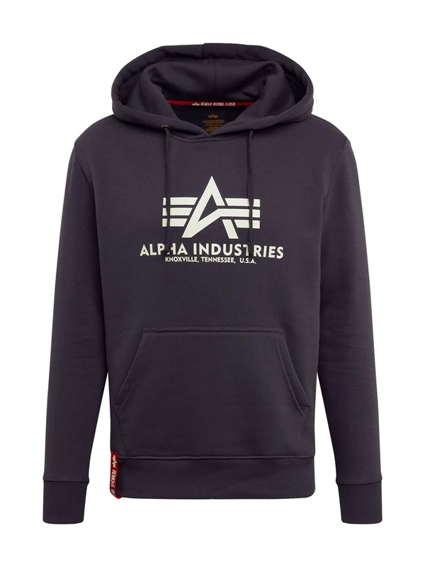 ALPHA INDUSTRIES Men's Basic Hoody, Opaque, 466-iron Grey, XS