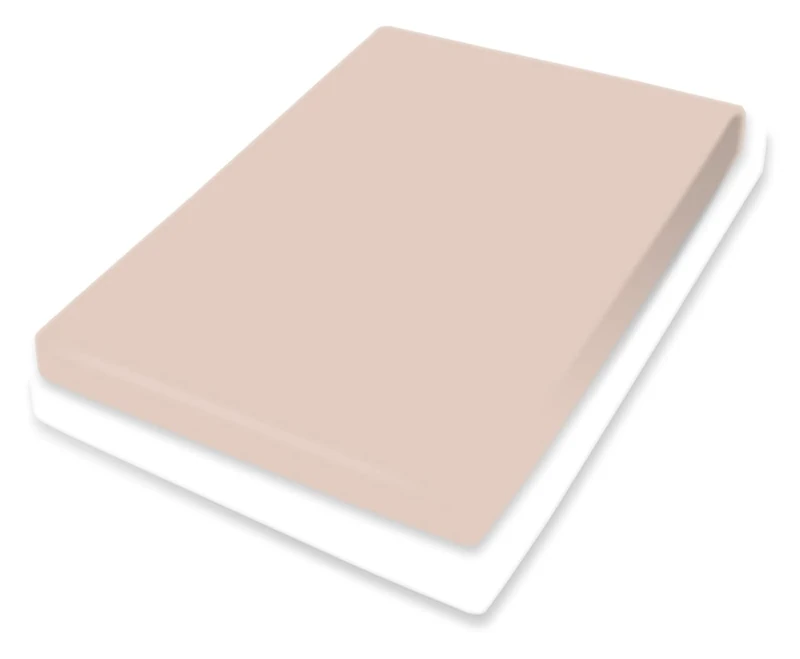 Bassetti Fitted Sheet, Cotton, Cream, 90 x 190 cm, 100 x 220 cm - Image 1