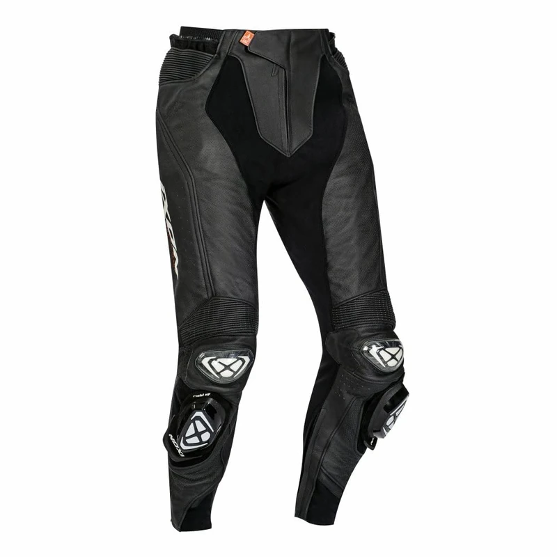 IXON Vendetta Evo Motorcycle Leather Trousers (Black/White, S) - Image 1