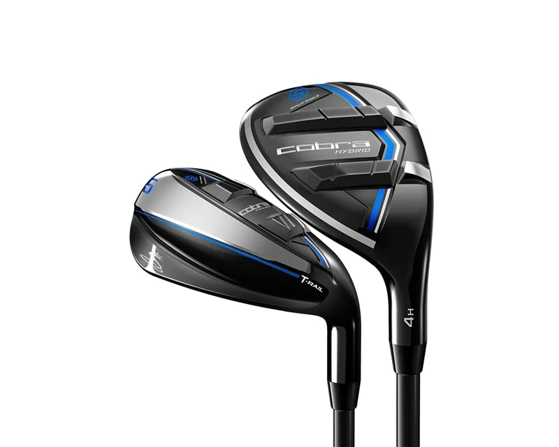 Cobra Golf 2021 T-Rail 2.0 Iron Combo Set (Men's, Right Hand, Graphite, Reg Flex, 4H, 5-PW), Black-Silver pvd Blue