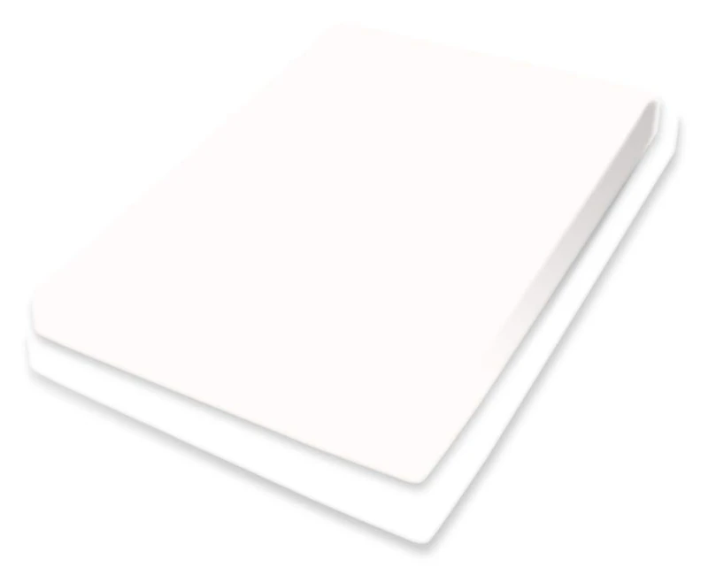 Bassetti Topper 9285308 Fitted Sheet Plain Wool White 181 Cotton and Elastane in Wool White 90 cm x 190 cm / 100 cm x 220 cm