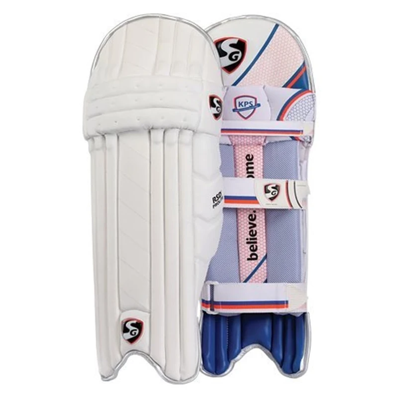 SG RSD Prolite Batting Leg Guard for Men & Boys | Colour: White | Size: Junior | For Right-Hand Batsman | Closure Type: Hook and Loop | Leg protection for cricket | Cricket safety gear | Cricket padS - Image 1