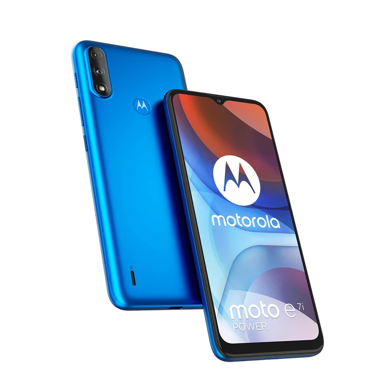 Motorola Moto E7i Power - Smartphone - dual-SIM - 4G LTE - 32 GB - microSD slot - 6.5" - 1600 x 720 pixels (269 ppi) - IPS - RAM 2 GB (5 MP front camera) - 2x rear cameras - Android - tahiti blue