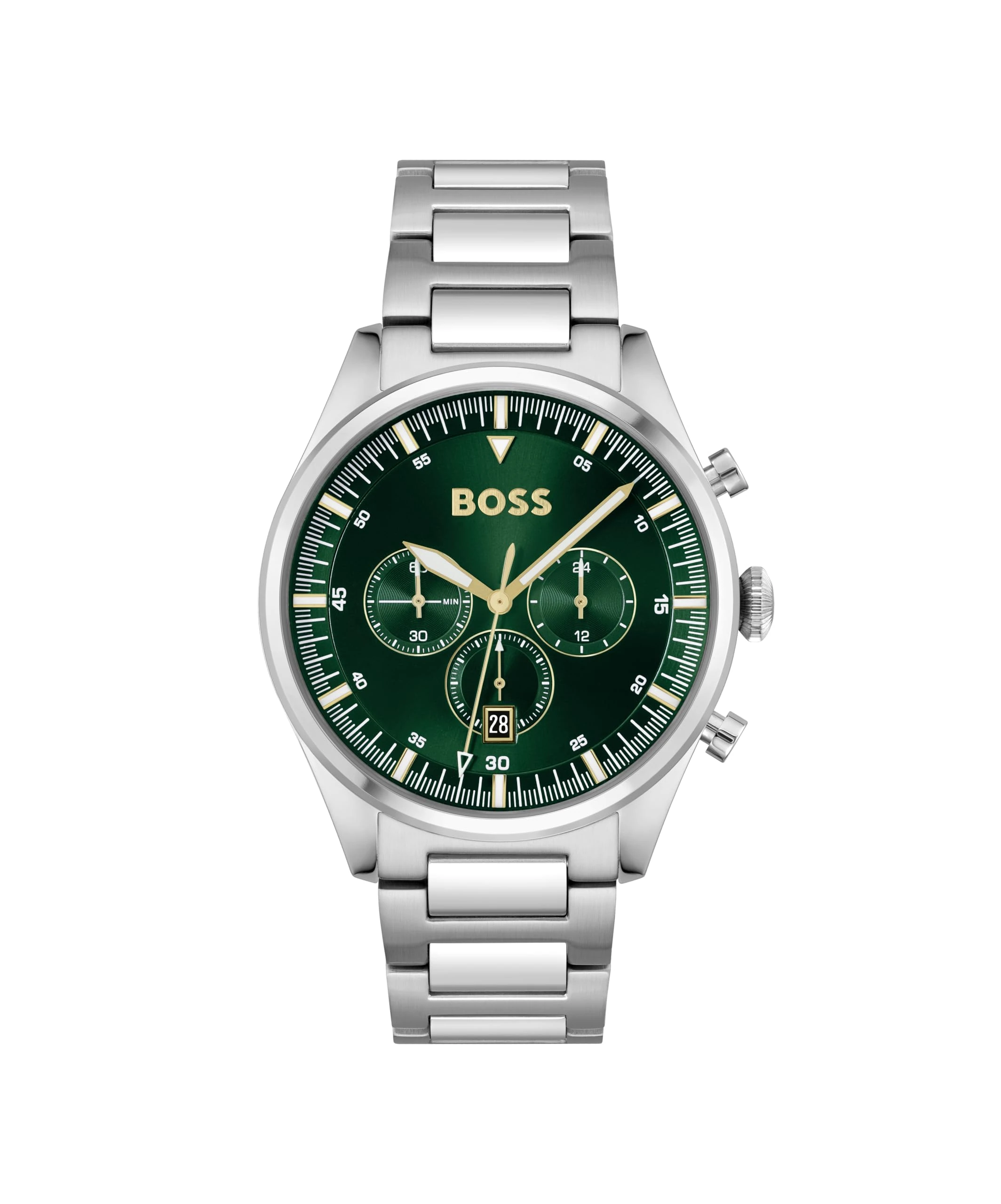 BOSS Chronograph Quartz Watch for Men Pioneer Collection with Silver Stainless Steel Bracelet - 1513868