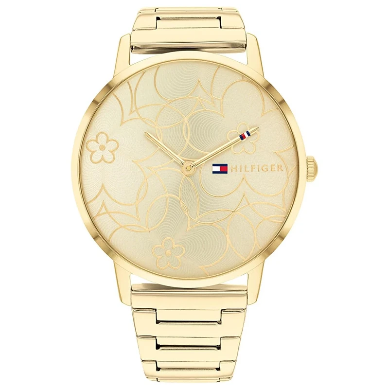 Tommy Hilfiger Analogue Quartz Watch for Women with Gold Colored Stainless Steel Bracelet - 1782366