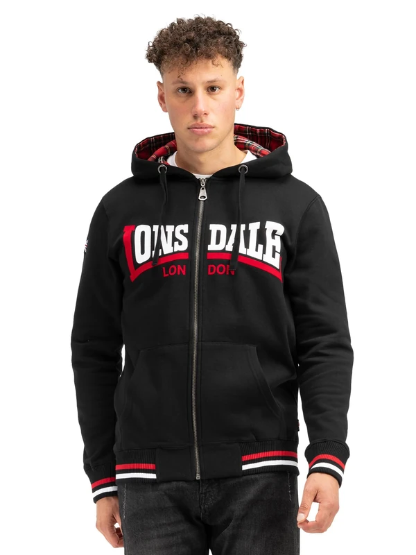 Lonsdale Men's Nateby Hoodie Black