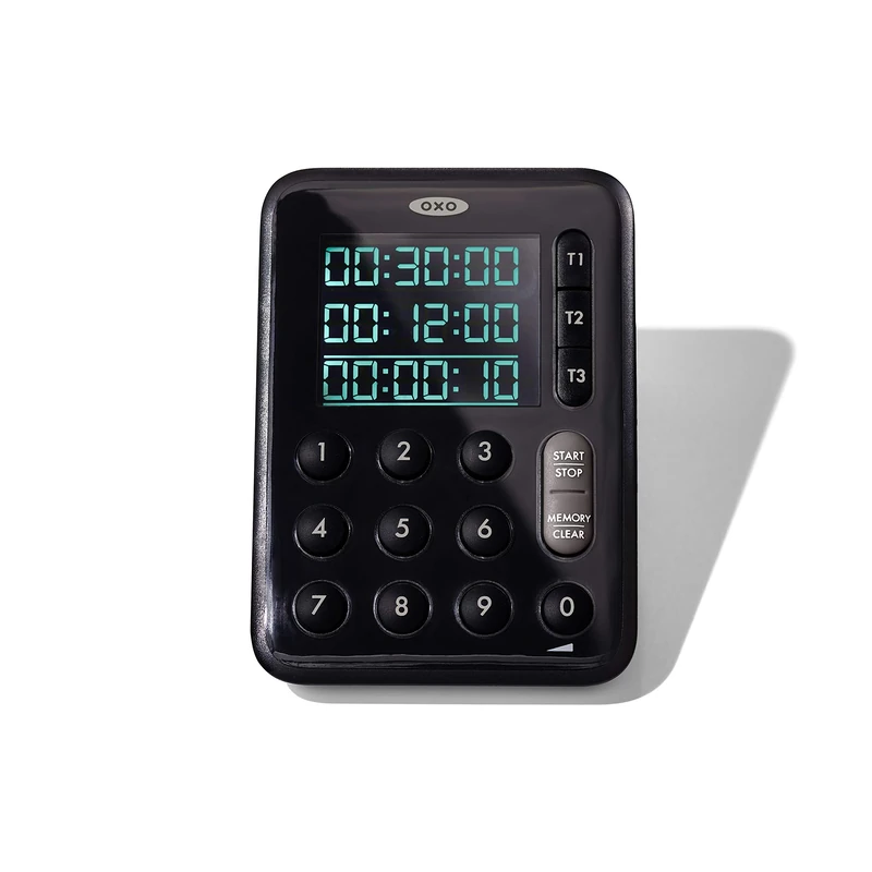 OXO 11303700 Good Grips Triple Timer Kitchen, Plastic, Black