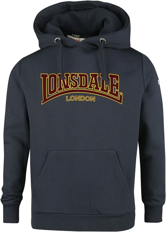 Lonsdale Men's hooded classic Ll002 hoodie Navy - Image 1
