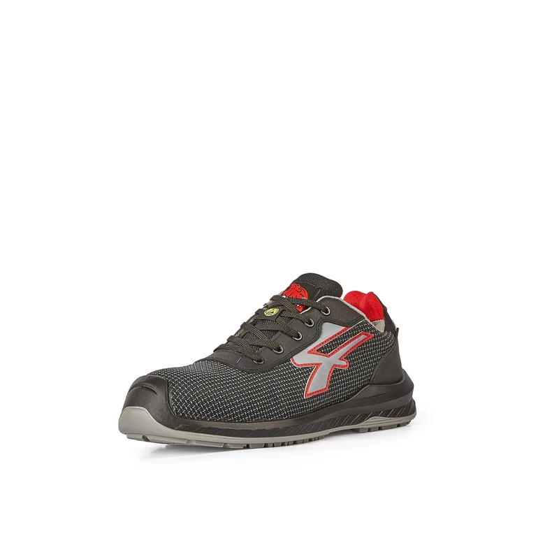 U-Power Red Industry® LISBONA, Unisex Safety Shoes, Lightweight, Flexible, Anti Puncture Leather Trainers, with Infinergy Insert, with Aluminium Toe Caps (Blanco Rojo 40)