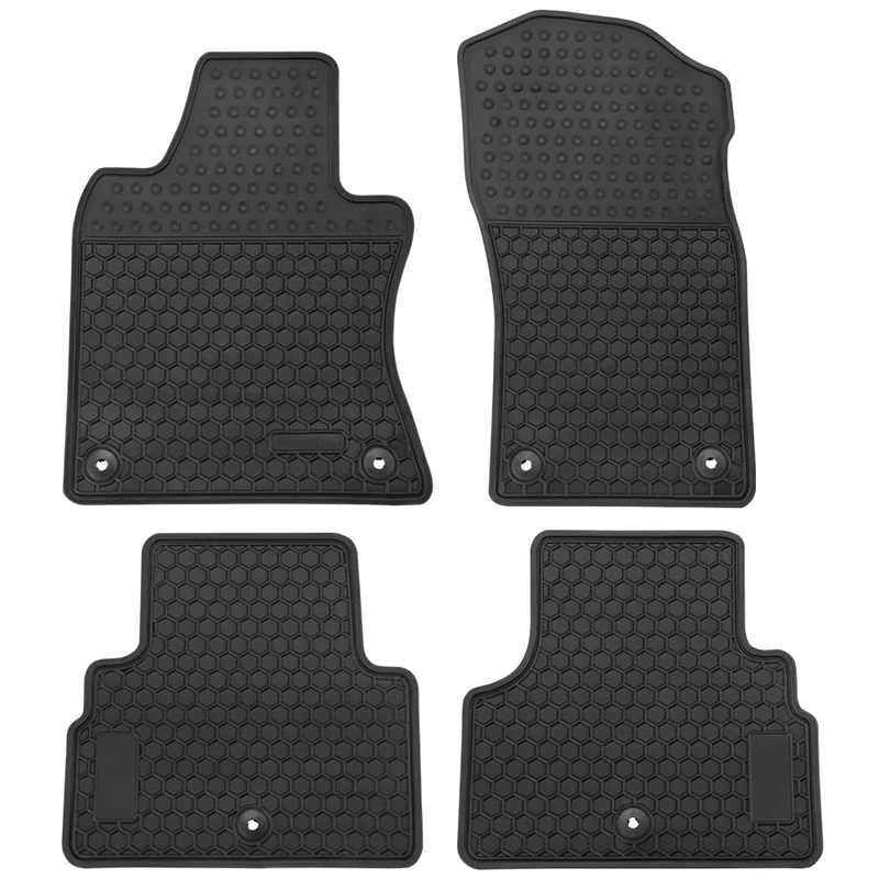 Matericuo Car Rubber Floor Mat for Infiniti Q50 2014-2021 Custom Fit Full Black Auto Liner Mats All Weather Protection Heavy Duty Odorless