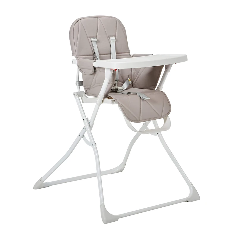 MyChild Hideaway Compact Folding Highchair, Heather Grey - Quick Easy Fold Flat, Easy Storage, Lightweight