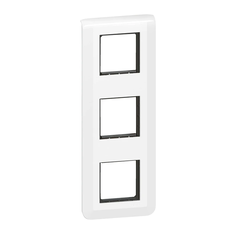 Legrand 99475 Triple Vertical Finish Plate 3 Posts x 2 Modules-Rigid Hardware-Ensures Safe Electrical Insulation Cover for Mounting Mosaic Mechanisms, one Size