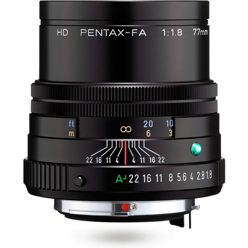 HD Pentax-FA 77mmF1.8 Limited Black Limited Medium telephoto prime lens, High-performance HD coating, SP coating, Round diaphragm, Machined aluminum body