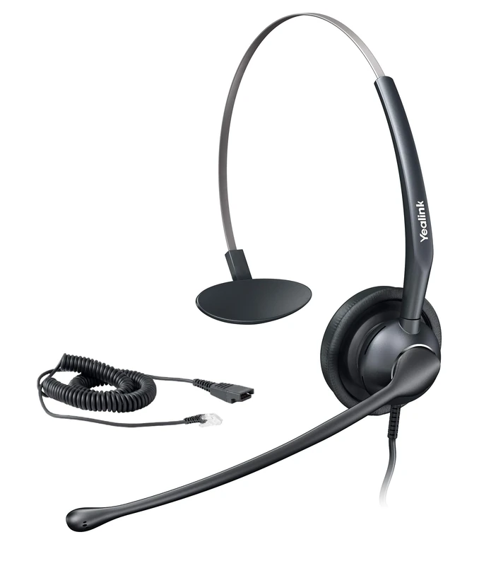 Yealink YHS34 Headset with RJ Cable - HD Voice & Noise Canceling Mic