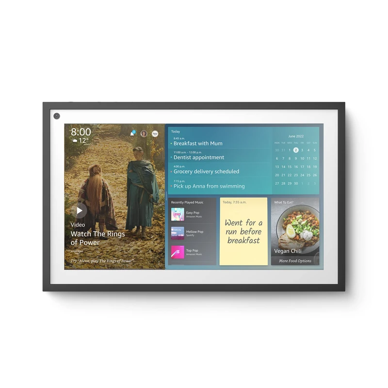 Certified Refurbished Echo Show 15 | Full HD 15.6" smart display with Alexa and Fire TV built in, remote not included