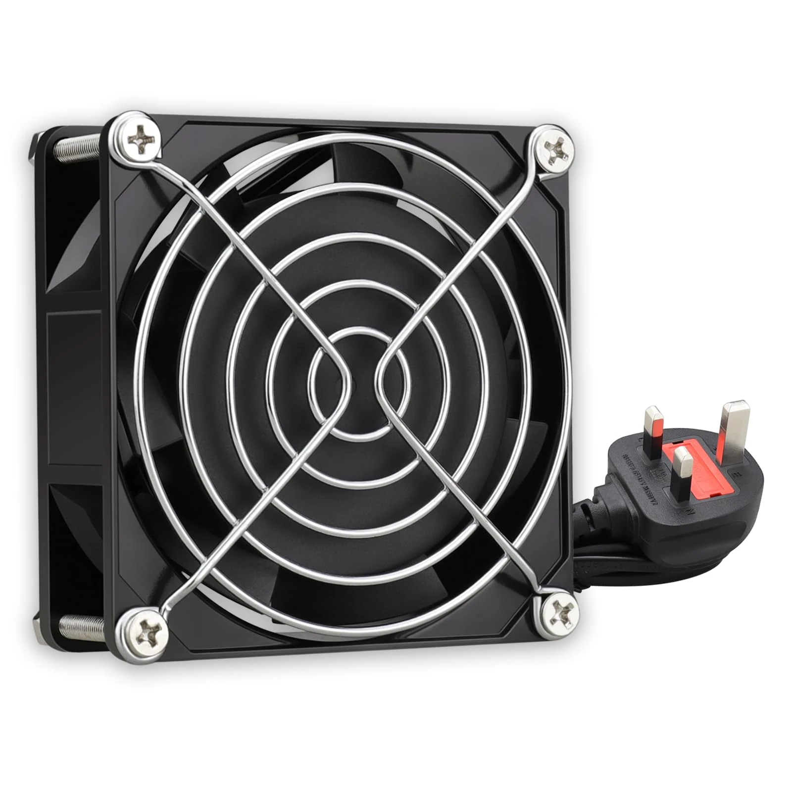 GDSTIME 220V Computer Fan 80 x 25mm PC Cooling Fan 240V AC Axial Dual Ball Bearing Brushless Cooling For Ventilation Exhaust Replacement