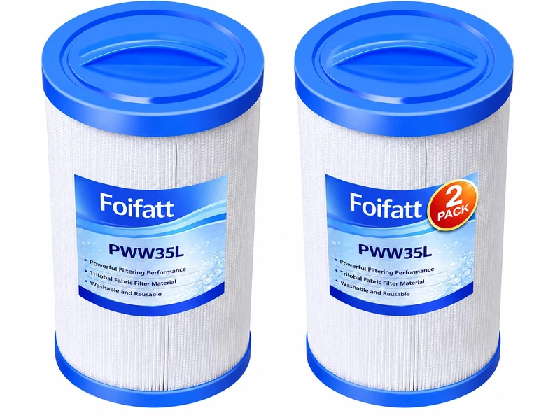 Foifatt PWW35L Hot Tub Filter Cartridge Filter Compatible with Unicel 4CH-935 Waterway 817-4035 Teleweir 35 SF, Pool & Spa Filter, 2 Pack