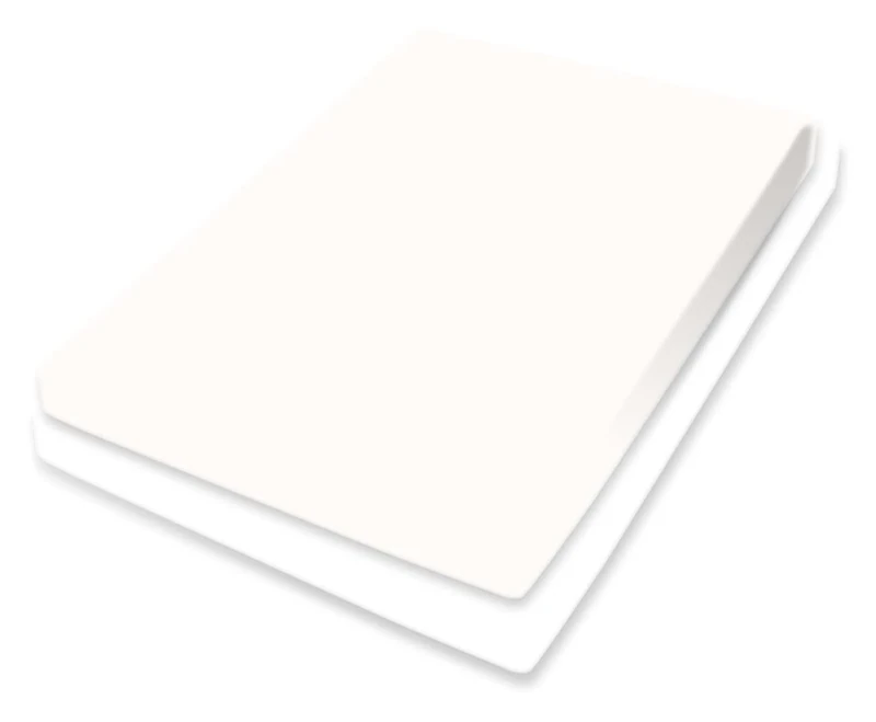 Bassetti Topper 9285313 Fitted Sheet Plain Wool White 39/181 Cotton and Elastane in Wool White 140 cm x 200 cm 160 cm x 220 cm