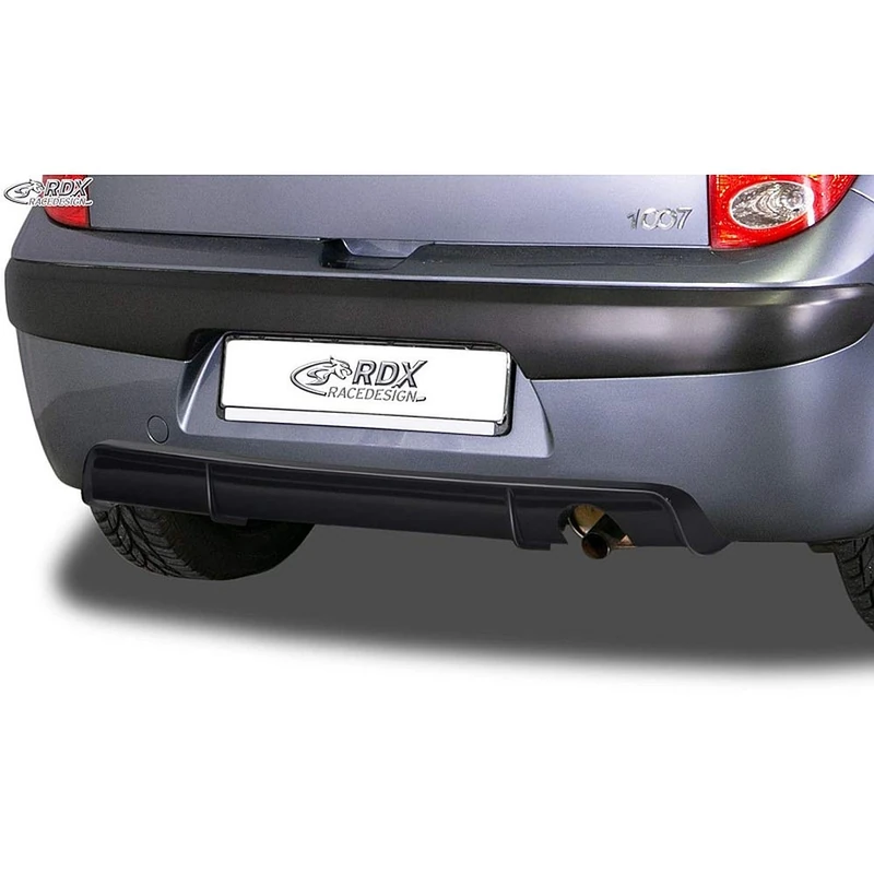 RDX Racedesign Rear bumper skirt 'Diffusor' compatible with Peugeot 1007 2005- (ABS)