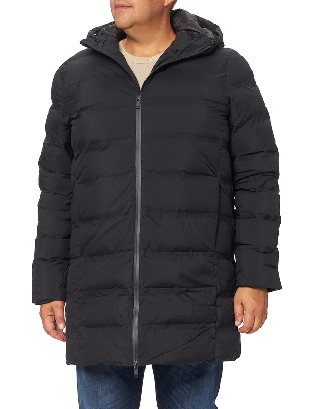 CASUAL FRIDAY Osvald Men's Long Duffer Jacket, 194007/Anthracite Black, XXXL
