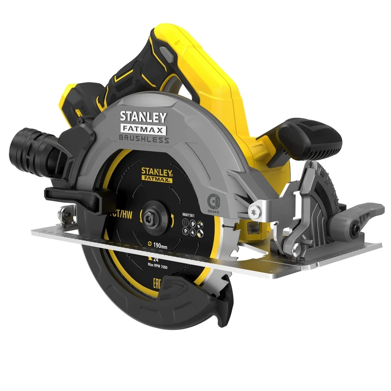 Stanley FatMax SFMCS550B-XJ - Circular Saw V20 Brushless 18V Battery, Unit Without Battery and Charger, in Cardboard Box