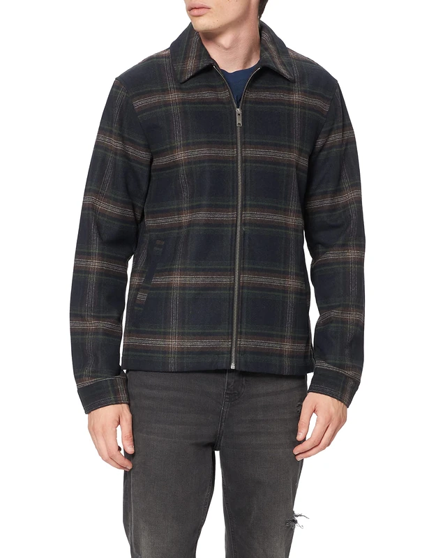 CASUAL FRIDAY Men's Jotus Checked Jacket, 193923/Navy Blazer, XXL