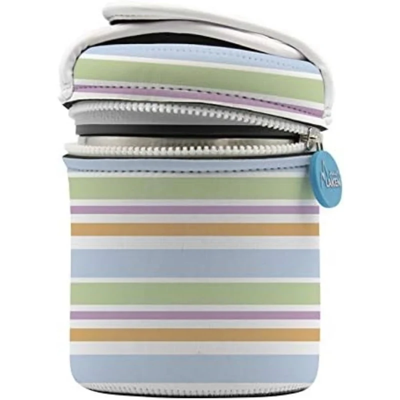 Laken Food Flask - 18/8 Stainless Steel Double Wall Vacuum Insulated Food Container, Includes 2 Inner Containers, 1 litre. Drink Life! Bands