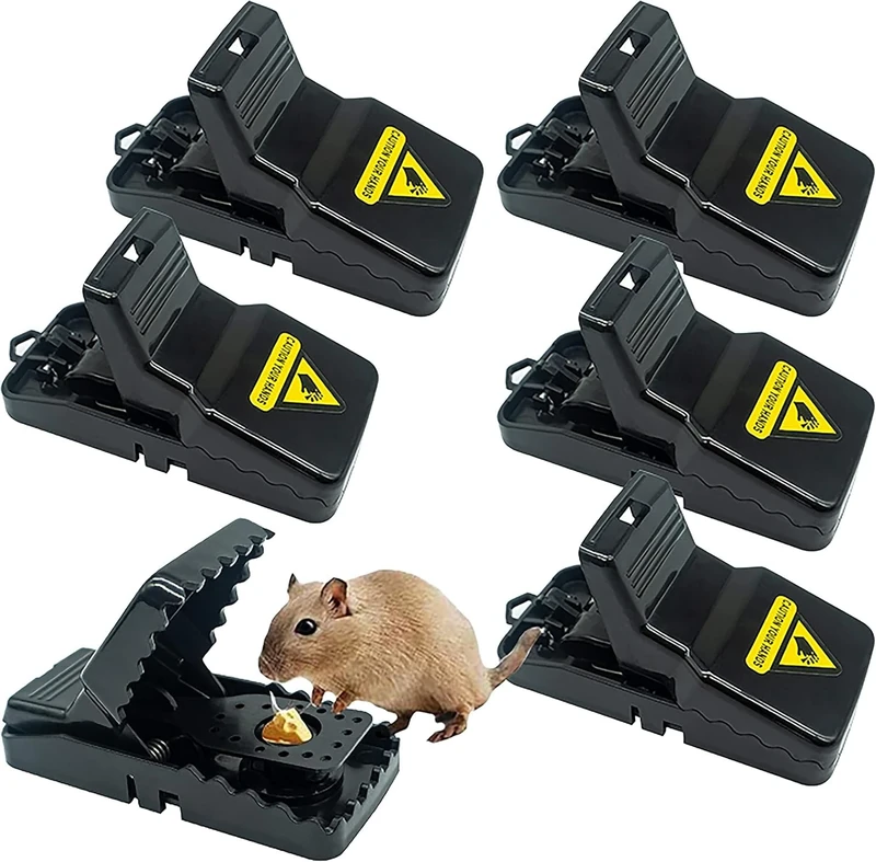 HOMEREVEL- Reusable Mouse Trap, 6 Pack Mouse Traps for Indoors and Outdoors That Kill Instantly, Quick, Effective and Highly Sensitive Rodent Catcher