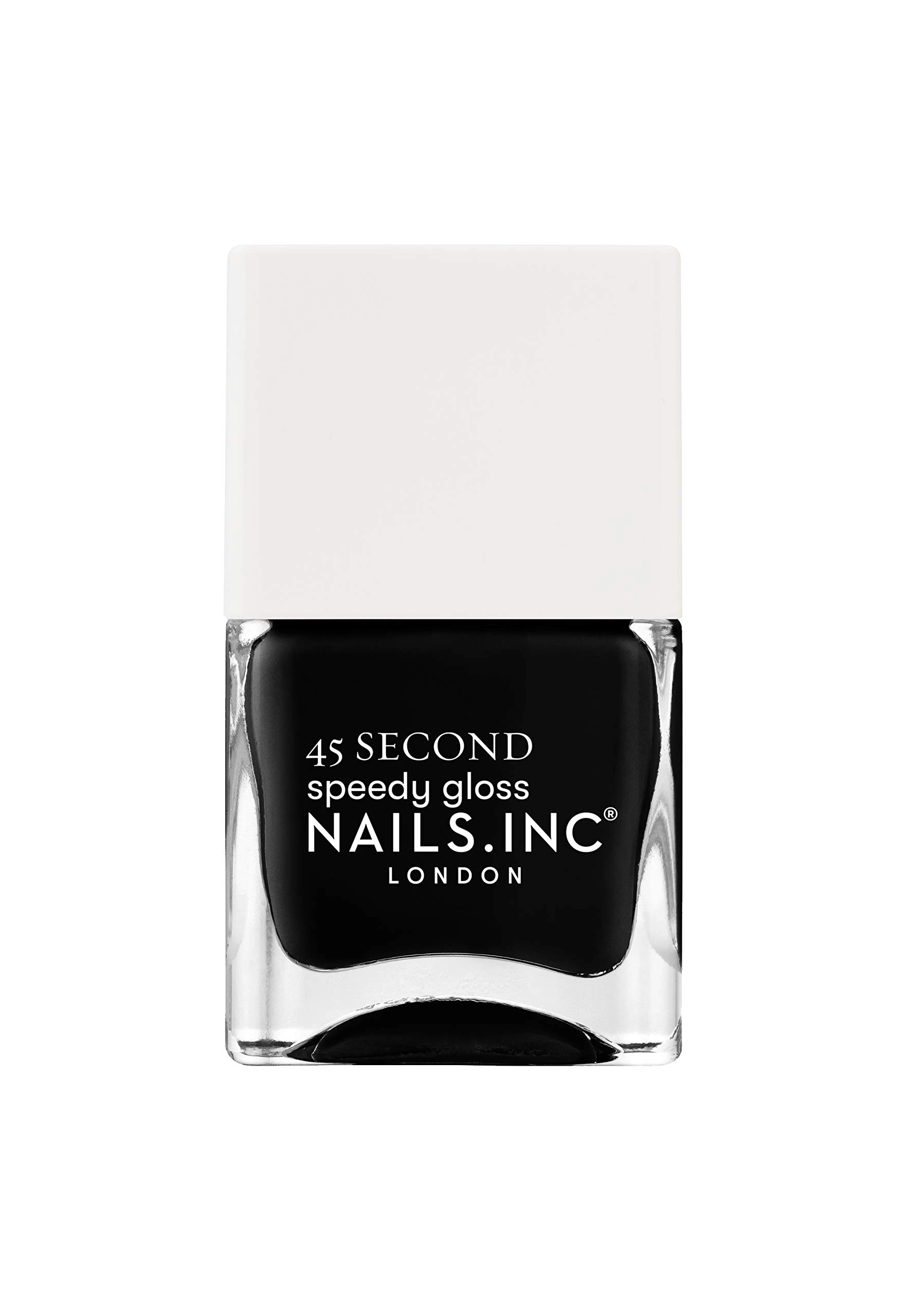 Nails Inc. Cambridge Calls My Name, Black, No Chip, Long Lasting, Quick Dry, Air Dry, Professional Manicures & Pedicures, Fingernails & Toenails, Vegan Nail Polish, 14 ML