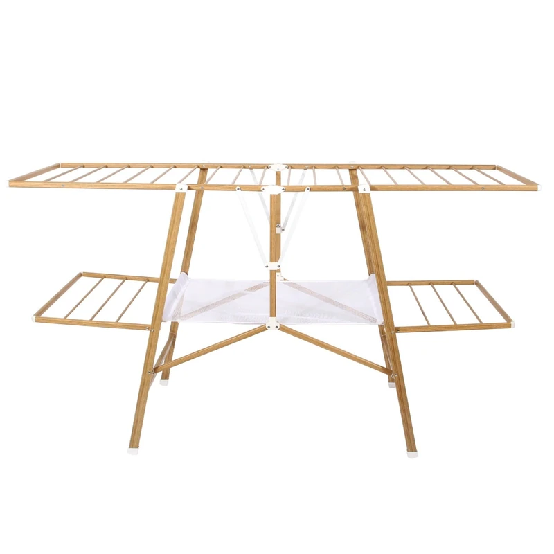 KITCHEN MOVE Nairobi Multifunctional Folding Clothes Airer 20 m Wood Colour