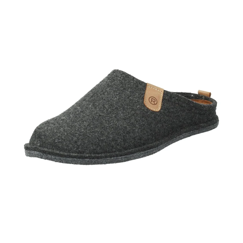 Rohde Lucca-H Men's Slippers Felt Slippers Cuddly Warm, 82 Anthracite, 12 UK - Image 1
