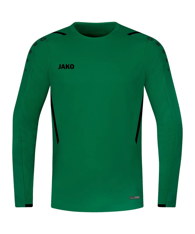 JAKO Unisex 8821 Sweatshirt, unisex_adult, Sweatshirt, 8821, Green-black (sports green/black), L