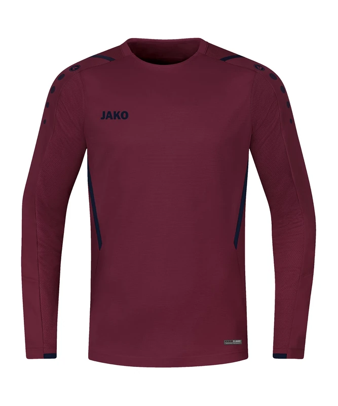 JAKO Unisex 8821 Sweatshirt, unisex_adult, Sweatshirt, 8821, Maroon/Navy, XL
