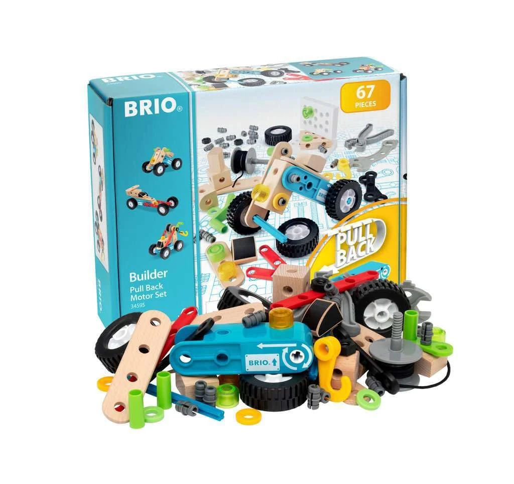 BRIO Builder Pullback Construction Set - Learning, Building and Educational Toys for 3 Year Olds and Up