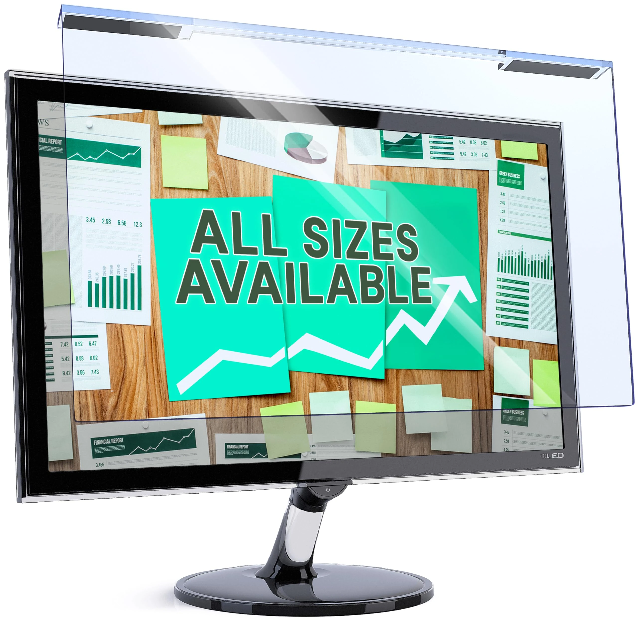 VINTEZ Blue Light Screen Protector for 21.5 Inch Computer Monitor and Laptop – Anti-UV Blue Light Blocking Film for Desktop PC, Eye Protection Filter, 19.3" x 11.3", 1 Pack