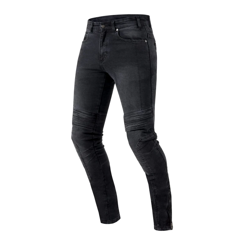 OZONE MOTO Men's Hornet Ii Motorcycle Trousers, Washed Black, 42 W/32 L