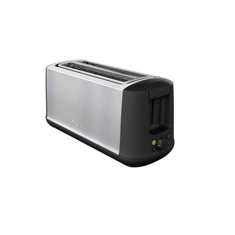 Moulinex Subito 4 Toaster, 2 Long Slots, 1700 W, Eco Mode, Thermostat 7 Positions, Bread Centring LS342D10, Stainless Steel