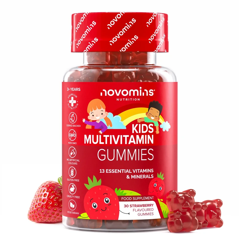 Novomins Kids Multivitamin Gummies - 13 Essential Vitamins, 1-Month