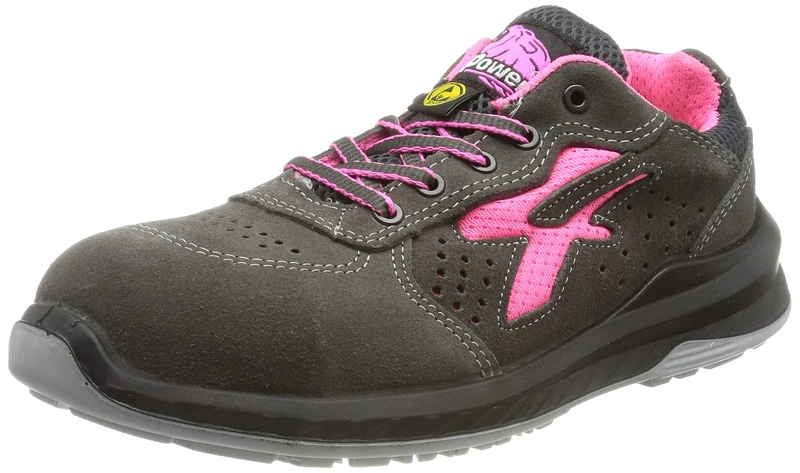 U-Power Red Industry® Tokyo, Unisex Safety Shoes, Lightweight, Flexible, Anti Puncture Leather Trainers, with Infinergy Insert, with Aluminium Toe Caps (Rosa 40)