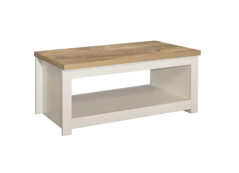 Birlea Highgate Coffee Table - Cream & Oak - Image 1
