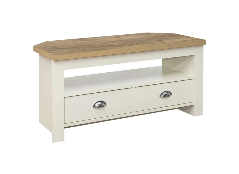 Birlea Highgate Corner Tv Unit Cream & Oak Effect