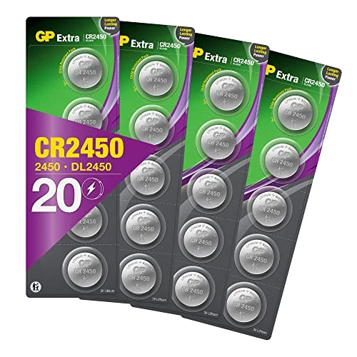 CR2450 Battery 3V Lithium Pack of 20 Batteries by GP Batteries Type CR2450 Cell Size Alkaline Extra Batteries ideal for: Toys/Radio's/Garden equipment Parent listing (20 x CR2450)