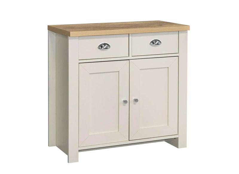 Birlea Highgate 2 Door 2 Drawer Sideboard Cream & Oak Effect