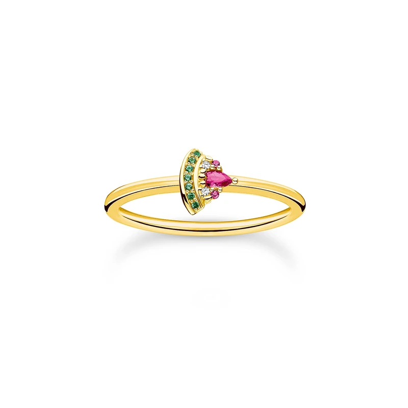 THOMAS SABO ring watermelon gold plated silver TR2353-488-7-54