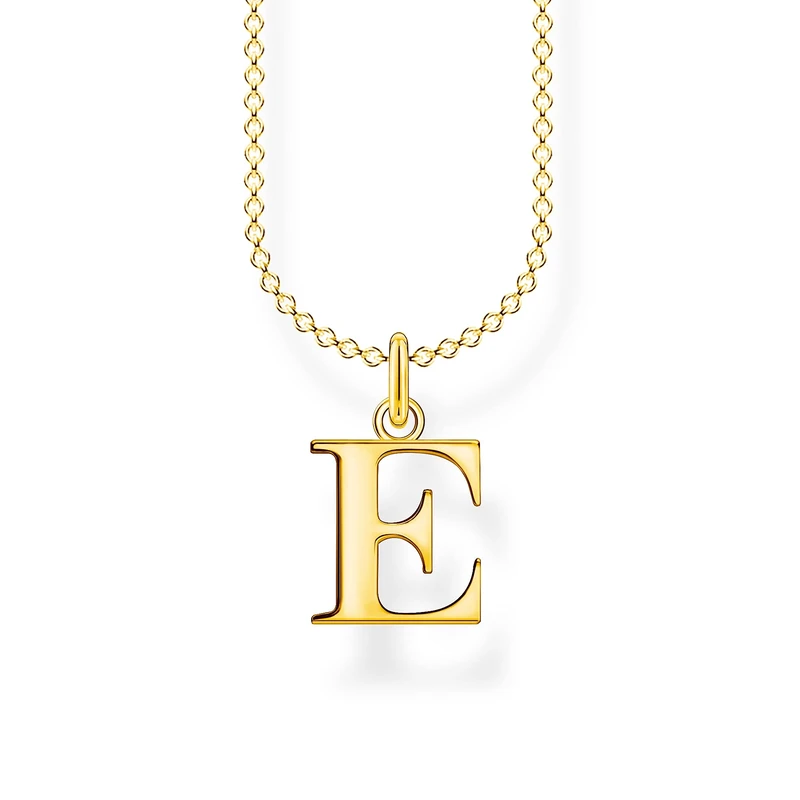 Thomas Sabo Letter E Necklace 925 Sterling Silver KE2014-001-21