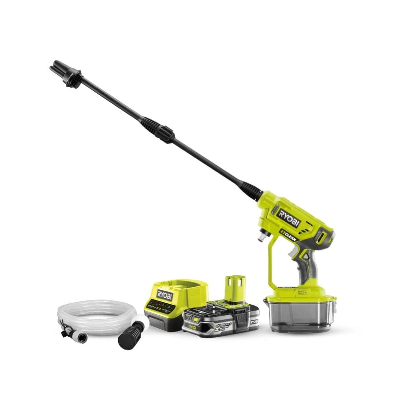 RYOBI - 18V ONE+ 22 bar cordless high-pressure gun - 182 L - 3-in-1 nozzle - all surface cleaner - 6m hoses with built-in strainer and filter - 1 2.5 Ah battery - RY18PW22A-125